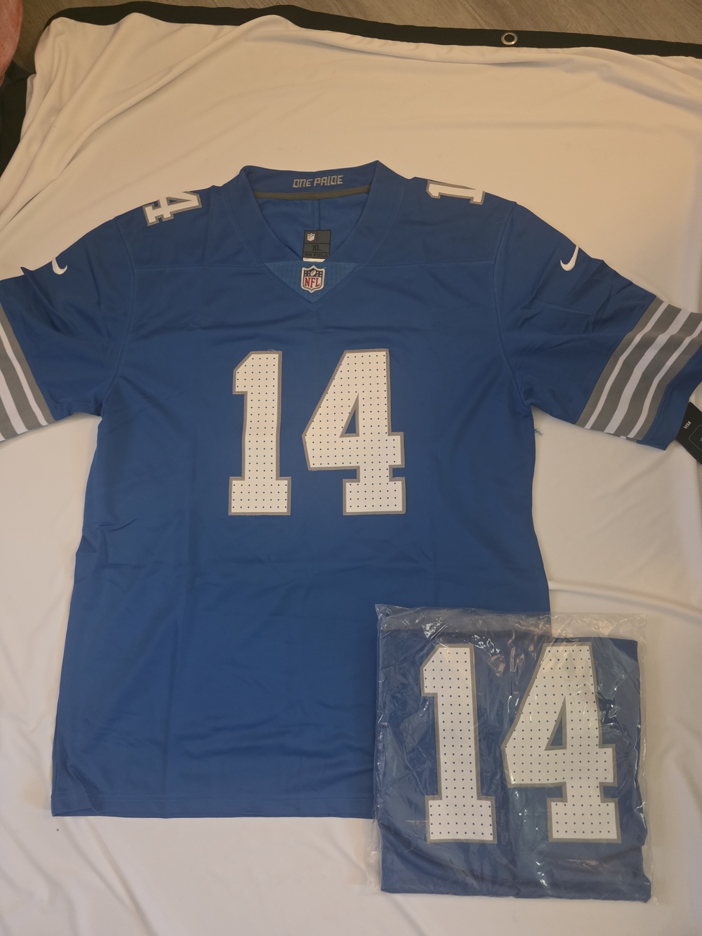 Detroit Lions Amon-Ra St.Brown #14 Men's XL Blue Home Jersey